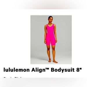 lululemon Align™ Bodysuit 8"	
Sonic Pink open to reasonable offers